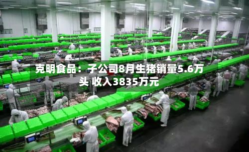 克明食品:子公司8月生猪销量5.6万头 收入3835万元