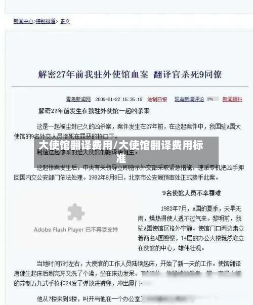 大使馆翻译费用/大使馆翻译费用标准