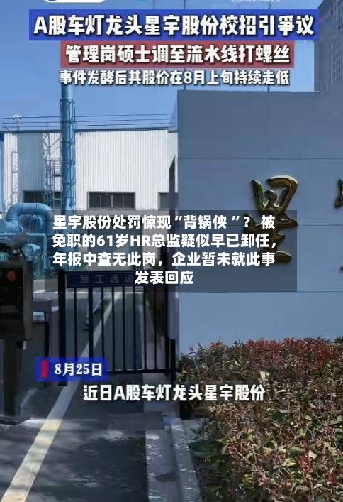 星宇股份处罚惊现“背锅侠 ”? 被免职的61岁HR总监疑似早已卸任,年报中查无此岗,企业暂未就此事发表回应