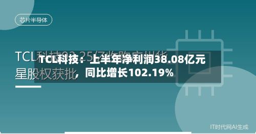 TCL科技：上半年净利润38.08亿元，同比增长102.19%-第3张图片