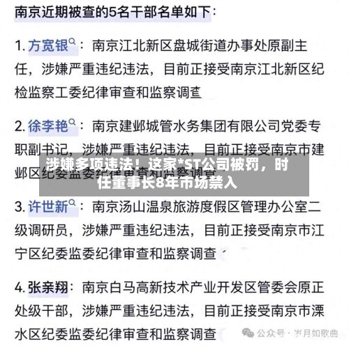 涉嫌多项违法！这家*ST公司被罚，时任董事长8年市场禁入-第2张图片