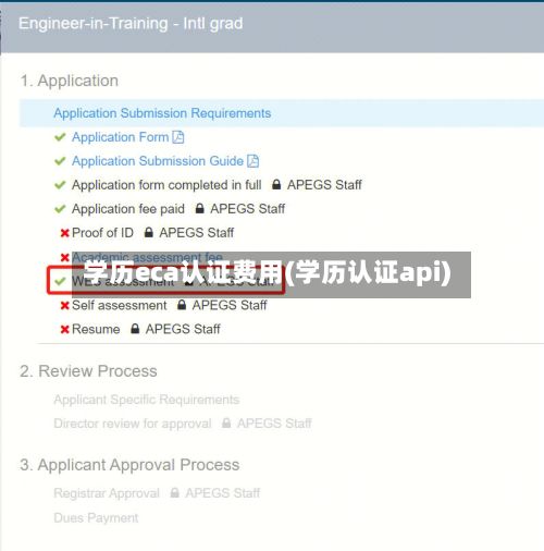 学历eca认证费用(学历认证api)