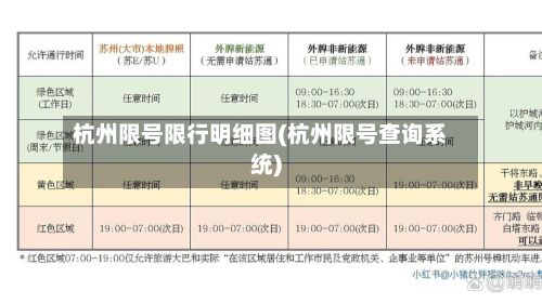 杭州限号限行明细图(杭州限号查询系统)-第2张图片