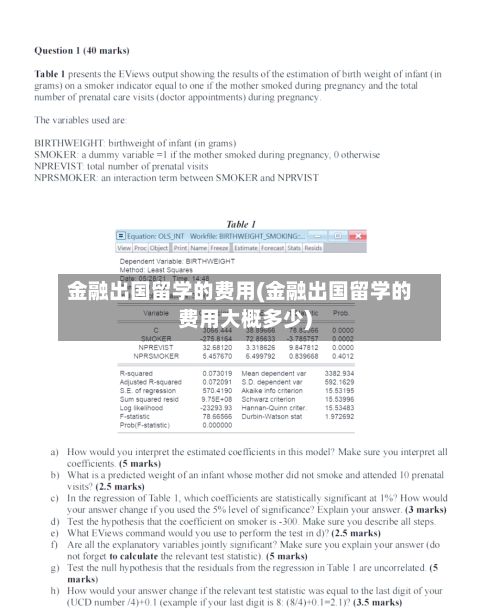 金融出国留学的费用(金融出国留学的费用大概多少)-第2张图片